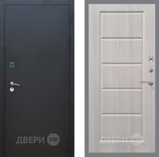 Дверь Рекс (REX) 1A Черный Муар FL-39 Беленый дуб в Раменском