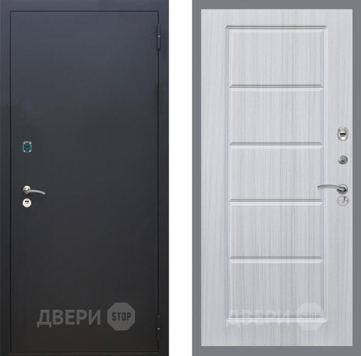 Дверь Рекс (REX) 1A Черный Муар FL-39 Сандал белый в Раменском