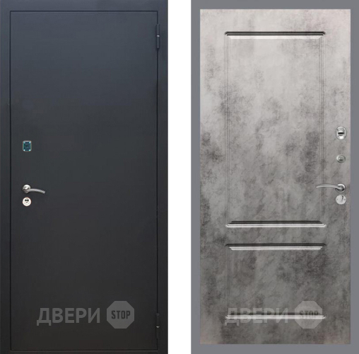 Дверь Рекс (REX) 1A Черный Муар FL-117 Бетон темный в Раменском