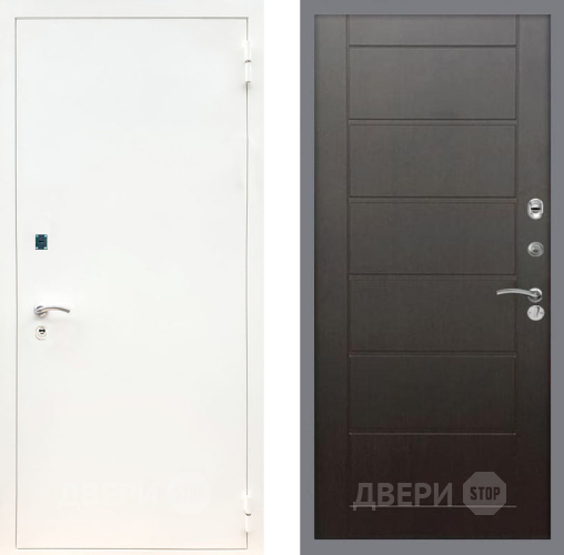 Входная металлическая Дверь Рекс (REX) 1А Белая шагрень Сити Венге в Раменском
