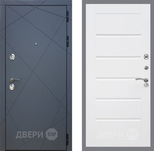 Дверь Рекс (REX) 13 Силк Титан Сити Белый ясень в Раменском