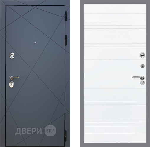 Входная металлическая Дверь Рекс (REX) 13 Силк Титан Line Силк Сноу в Раменском