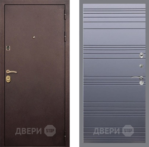 Дверь Рекс (REX) Лайт 3К Line Силк титан в Раменском