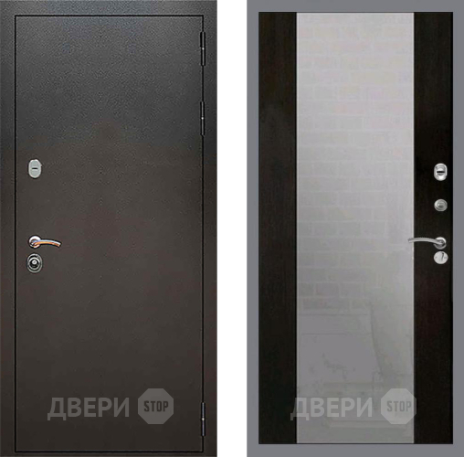 Входная металлическая Дверь Рекс (REX) 5 Серебро Антик СБ-16 Зеркало Венге в Раменском