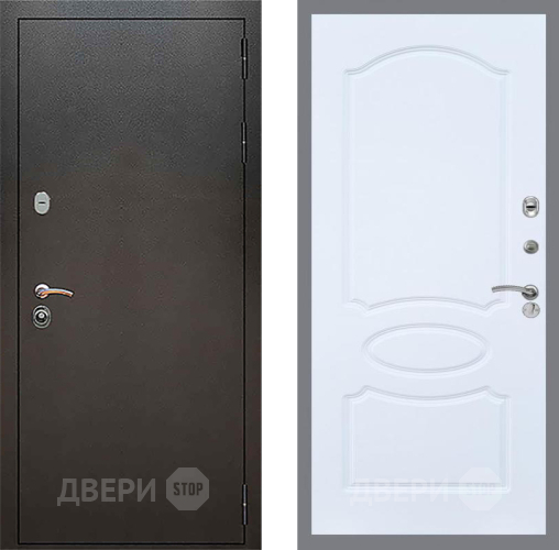 Дверь Рекс (REX) 5 Серебро Антик FL-128 Силк Сноу в Раменском