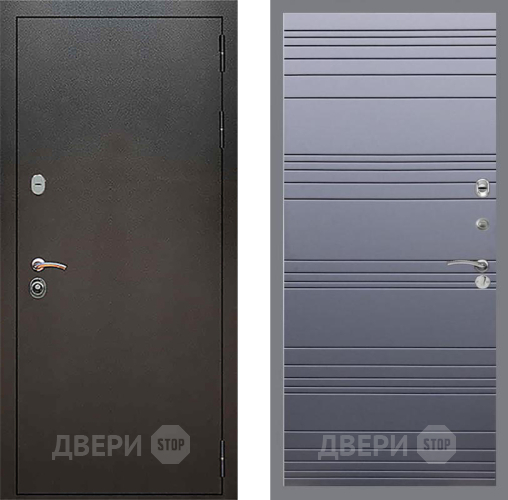 Дверь Рекс (REX) 5 Серебро Антик Line Силк титан в Раменском