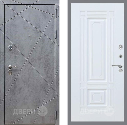 Дверь Рекс (REX) 13 Бетон Темный FL-2 Силк Сноу в Раменском