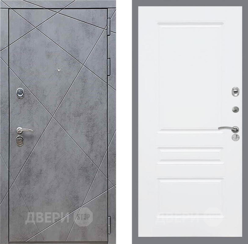Дверь Рекс (REX) 13 Бетон Темный FL-243 Силк Сноу в Раменском