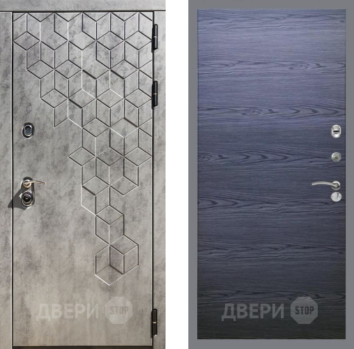 Дверь Рекс (REX) 23 GL Дуб тангенальный черный в Раменском