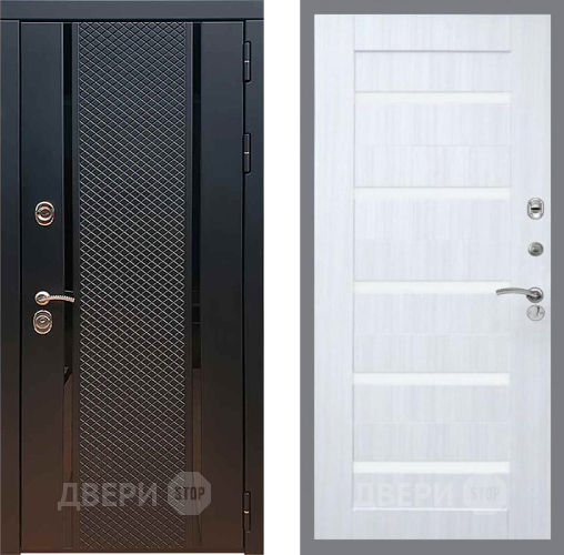 Дверь Рекс (REX) 25 СБ-14 стекло белое Сандал белый в Раменском