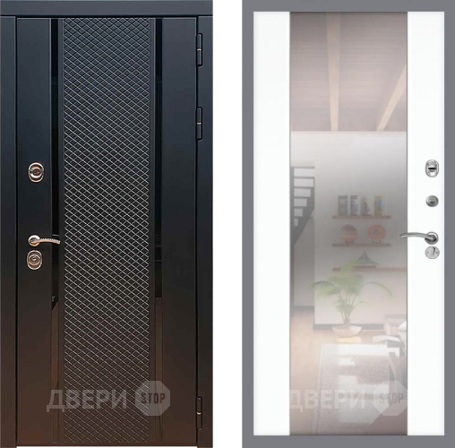 Дверь Рекс (REX) 25 СБ-16 Зеркало Силк Сноу в Раменском