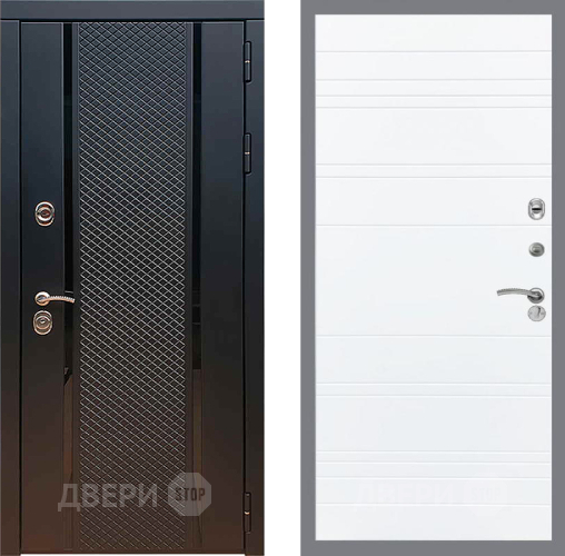 Входная металлическая Дверь Рекс (REX) 25 Line Силк Сноу в Раменском