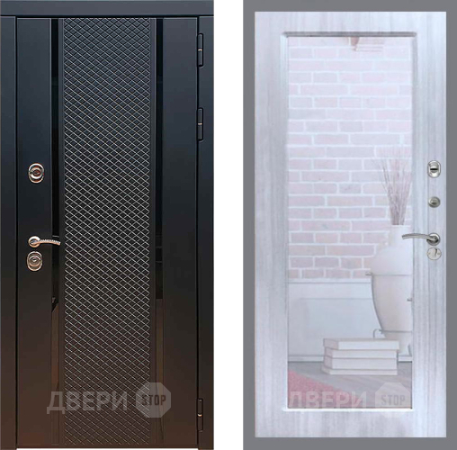 Входная металлическая Дверь Рекс (REX) 25 Зеркало Пастораль Сандал белый в Раменском