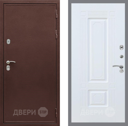 Входная металлическая Дверь Рекс (REX) 5 металл 3 мм FL-2 Силк Сноу в Раменском