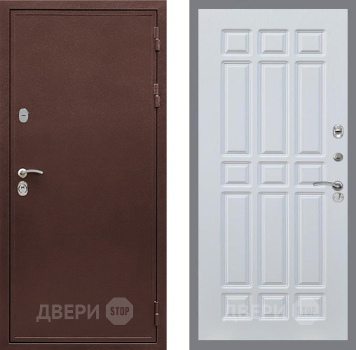 Входная металлическая Дверь Рекс (REX) 5 металл 3 мм FL-33 Белый ясень в Раменском