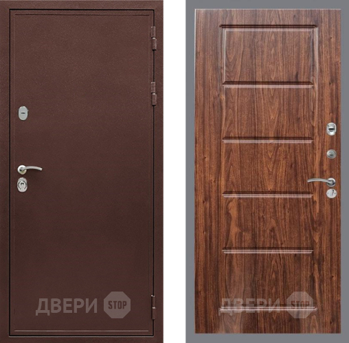 Входная металлическая Дверь Рекс (REX) 5 металл 3 мм FL-39 орех тисненый в Раменском